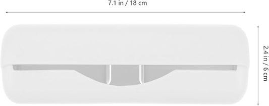 Luxshiny Plastic Bag Holder Wall-mounted Trash Bag Dispenser Kitchen Grocery Bags Storage Easy Hanging over Cabinet Door under Sink Bag Saver Organizer for Home Kitchen Office White, 18X6.5CM
