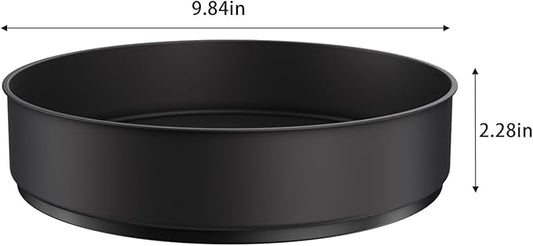 VAEHOLD Lazy Susan Stainless Steel Black Spice Rack Turntable for Pantry Cabinet - Decorative Trays Storage Containers Organizer for Kitchen Cabinet, Snacks, Bathroom (10 inches)