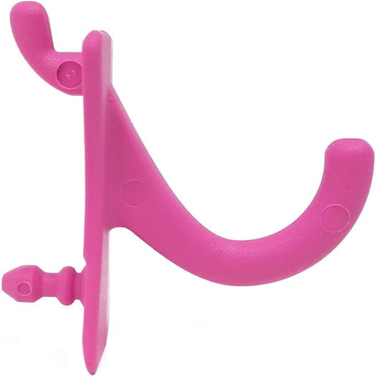PegPro® J Hooks Kit for Standard “Wood Fiber” pegboard – Durable Plastic Pegboard Hooks - for Garage, Kitchen, Craft Room, and More (J Hook - 24 Pack, Pink)