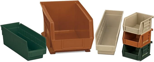 Akro-Mils 30150 12-Inch by 8-Inch by 4-Inch Plastic Nesting Shelf Bin Box, Terra Cotta, Case of 12