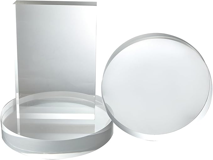 CiaoHER 2in Thickness Solid Acrylic Cube Display Block Clear Polished Pedestal Stand Riser Solid Base 2" x 5" x 10", 1 Pack