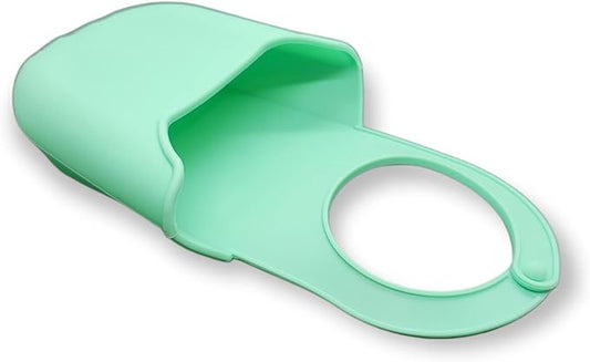 Handy Housewares Hanging Silicone Sink Caddy - for Kitchen or Bath, Hangs from Faucet, Helps Dry Sponges, Loofahs, Razors, Soap (1 Pack, Pastel Green)