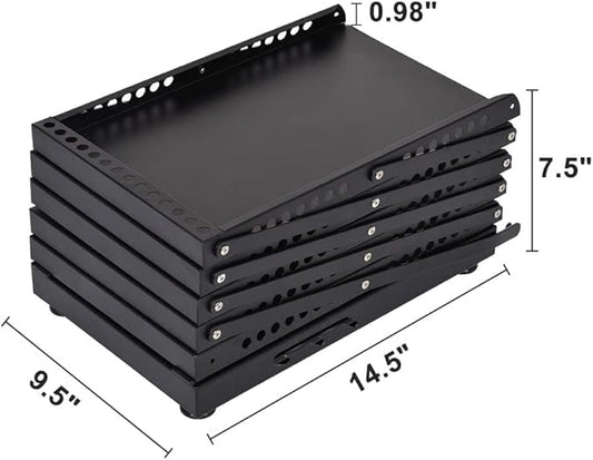 brochure display stand&Foldable Magazine Rack with 5 Pockets for Exhibition and Trade Show (67'X9.5'X14.5')