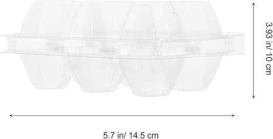 Hemoton 20Pcs Plastic Egg Storage Box with Clear Lid Refrigerator Egg Holder Organizer Countertop Fresh Carrier for Kitchen and Picnic