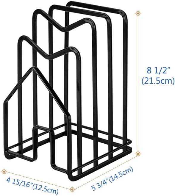 Poeland Kitchen Pantry Organizer Rack for Dinnerware, Bakeware, Cookware, Cutting Boards, Pan Lids