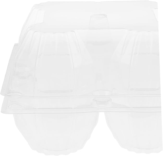 Clear Goose Egg Packaging Box 2-Pack Pvc Egg Holder for Secure Storage and Display 5.7X5.7X3.7 Inches Lightweight Transparent Carton for Kitchen Organization and Presentation