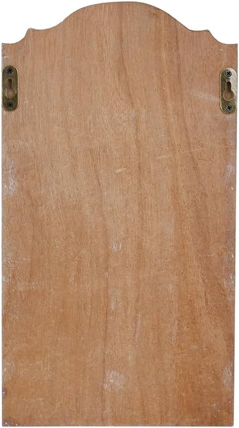 Rustic Key and Mail Holder for Wall Home Decorative,2-Slot Mail Organizer Wall Mount with 3 Hooks, Wooden Key Hangers Wall File Organizer Letter Sorter for Letter Magazines(White)