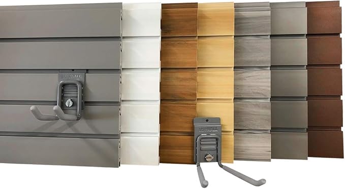 Heavy Duty 4' ft. Slatwall Panels (Set of 4 Panels, Covers 20 sq. ft.) (Graphite Steel Color)