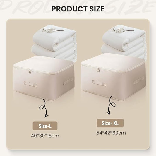 Generic Storage Organizer, 2024 New Ultra Space Saving Self Compression Organizer, Dustproof and Moisture-proof Compression Storage Bag for Comforters, Clothes, Blankets (Apricot Pink, Large)