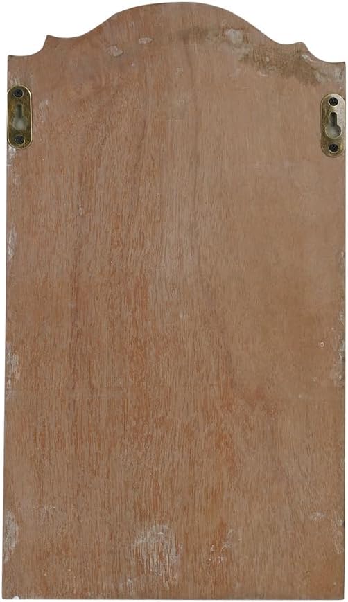 Rustic Key and Mail Holder for Wall Home Decorative,2-Slot Mail Organizer Wall Mount with 3 Hooks, Wooden Key Hangers Wall File Organizer Letter Sorter for Letter Magazines(Brown)
