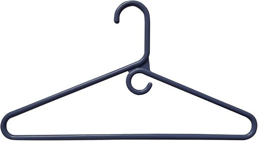 Rethink Your Room Clothes Hangers 10 Pack Plastic - Heavy Duty Space Saving Coat, Velvet Hangers, Pant Hangers for Closet Organization - Durable Non-Slip, Navy Wardrobe Essentials Bulk Storage