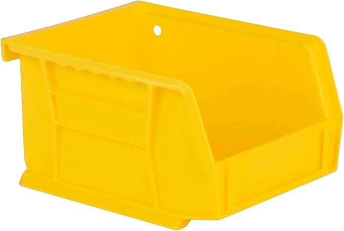 Hudson Exchange 5-1/2" x 4" x 3" (12 Pack) Plastic Stackable Storage Bin and Hanging Container, Yellow