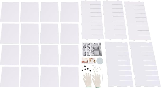 36 Slots Literature Organizer, Adjustable PVC Mail Sorters for Office, Door-Less Mail Center Paper Storage Cabinet for Files Magazines Documents, (36 Slots - White)