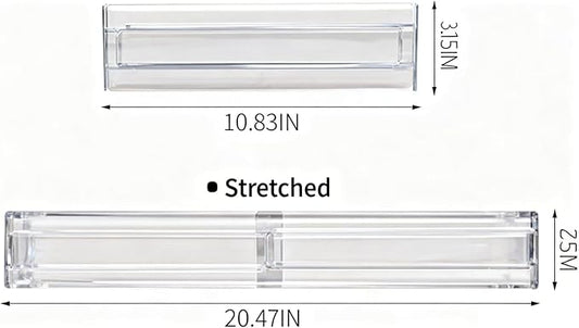 Guo's hyekbe 8 Pack 3.2 Inch Tall ABS Drawer Divider -Expandable from 10.9-20.5''-Adjustable Dresser Drawer Plastic Organizer Separators for Flatware, Utensil, cosmetics,Underwear,office supplies