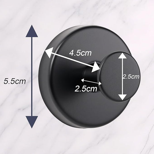 Season 2 Season Suction Cup Hooks for Shower, Bathroom Hooks for Towels Stainless Steel Wall Hook for Hanging up to 6.5 lbs Hooks for Kitchen, Glass, Mirror (2Pcs Black)