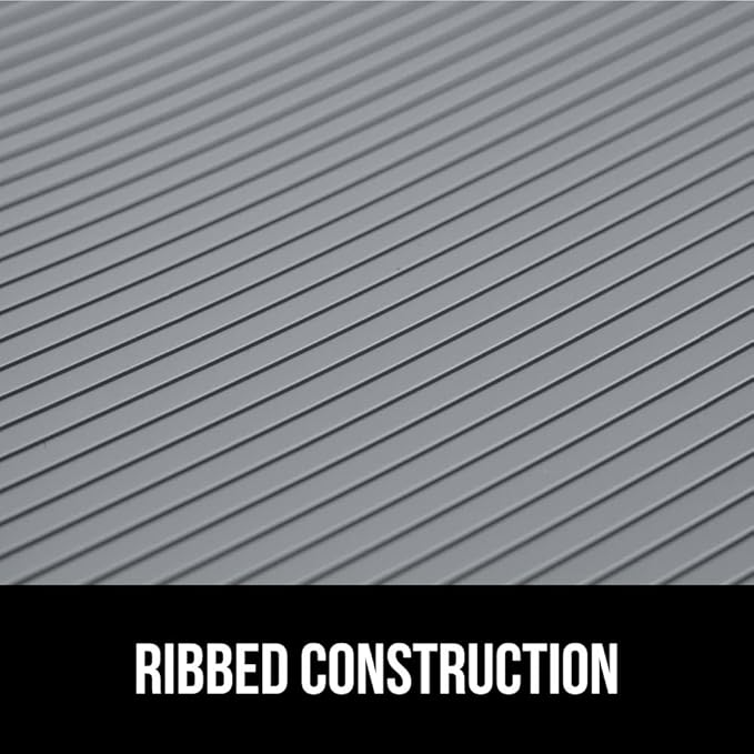 GORILLA GRIP DuraGuard Shelf Liner, Non-Adhesive Cabinet Liners for Kitchen Drawers, Shelves, Refrigerator, Pantry Storage, Bathroom Closet, Durable Waterproof BPA Free Ribbed Plastic, 20x10 Gray