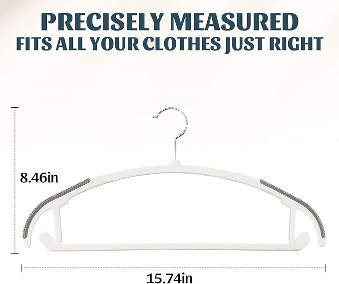 30PACK Slim Plastic Clothes Hangers, Ultra-Slim Non Slip Coat Hangers Suit with Rubber Pad, Cloth Hanger & 360° Swivel Hook, Heavy Sturdy Space-Saving Organizers for Coats, Pants, Suits, Shirts