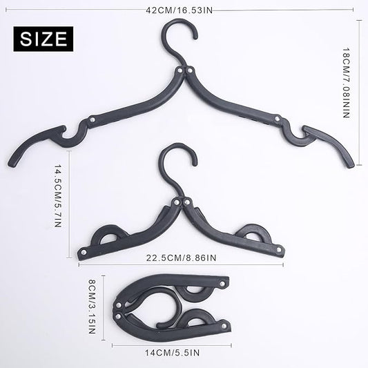 Travel Hangers for Cruise Foldable Hangers - Portable Folding Clothes Hangers Travel Accessories Foldable Clothes Drying Rack Cruise Essentials 6pcs
