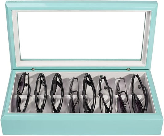 OYOBox Maxi Luxury Eyewear Organizer, Lacquered Wood Box for Glasses + Sunglasses