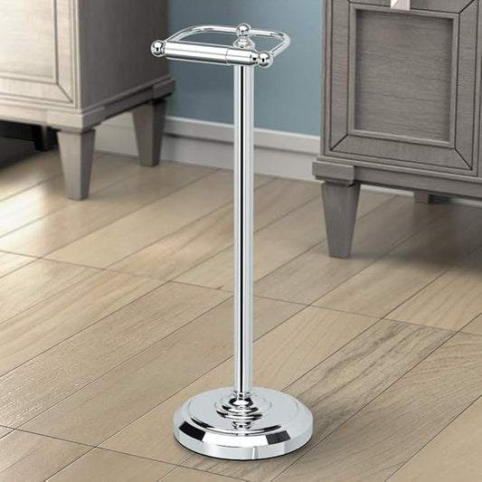 Gatco 1436C Pedestal Toilet Paper Holder, Chrome Large, 22" H