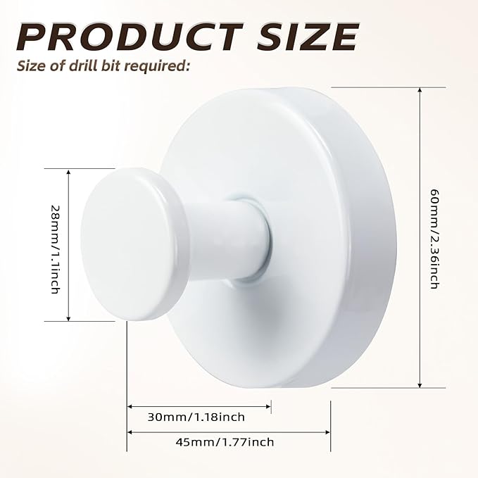 Supopular Reusable Heavy Duty Suction Cup Hooks for Kitchen/Bathroom/Shower - Wet-Proof Hooks for Towels, Robes, Loofah&Wreaths/No Drill Mounting on Glass, Tile, Metal (4, White)