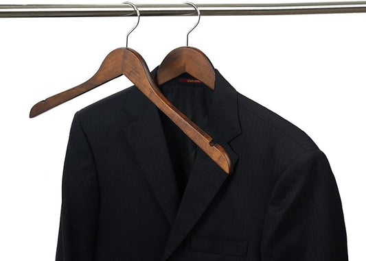 Nature Smile 20 Pack High Grade Lotus Wooden Hangers Wood Shirt Hangers,Dress Coat Jacket Clothes Hangers,with Extra Smooth Finish, 360 Degree Swivel Hook(Retro)