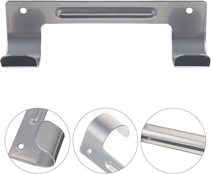 TOYANDONA Ironing Board Wall Mount with Double Metal Hooks, Gray Foldable Space-Saving Holder for Laundry Room Storage and Organization