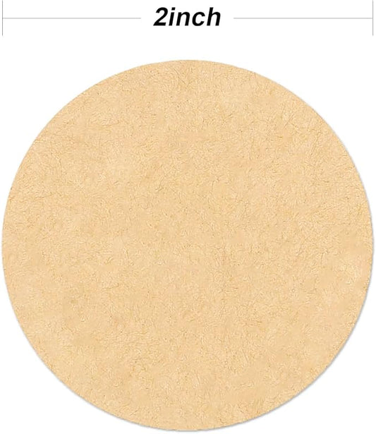 2 Inch Natural Brown Kraft Stickers (500 Per Roll), Round Blank Labels for Jars and Lid, Permanent Adhesive Kraft Stickers, Mason Jar Bottle Canning Labels