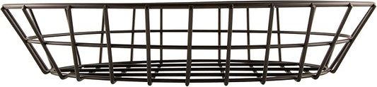 G.E.T. 4-30188 12" x 8.25" Oval Basket, 2" Clipper Mill, Iron Powder Coated