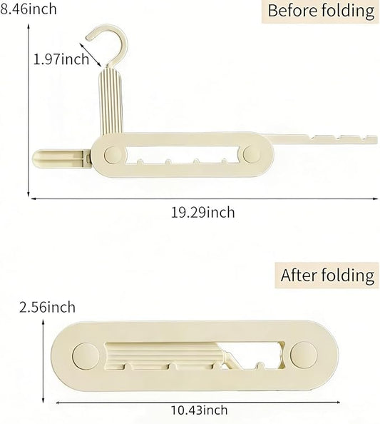 Folding Clothes Drying Rack - Portable Collapsible with Hook - Travel Essentials for Cruise Ship, RV, Hotel & Small Room