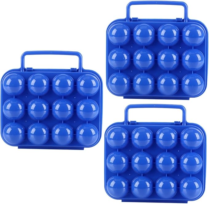 GLEAVI 3pcs Portable Folding Handle Carrier Capacity Storage Container for Kitchen and Outdoor Design