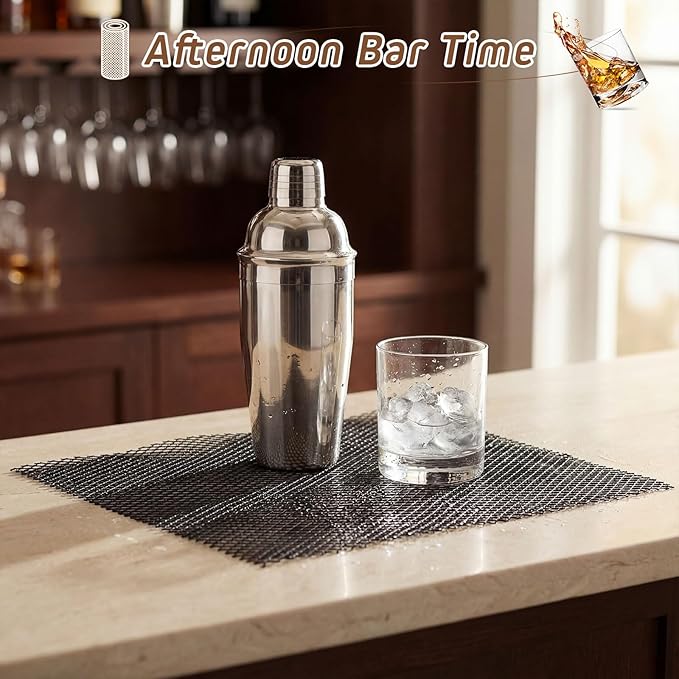 Geelin 80 ft x 24 Inch Plastic Shelf Liner Bar Mat Thick Strong Grip Non Slip Shelf Liners for Kitchen Cabinets and Cupboards, Bathroom Drawers, Easy to Install, Cut and Clean, Ultralong(Black)