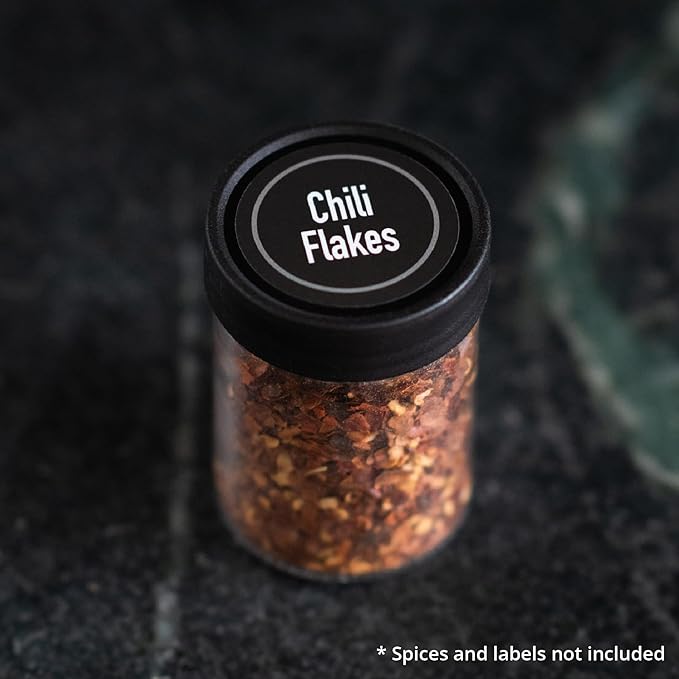 AllSpice 3” Glass Spice Jars 3 fluid ounces- 18 pack