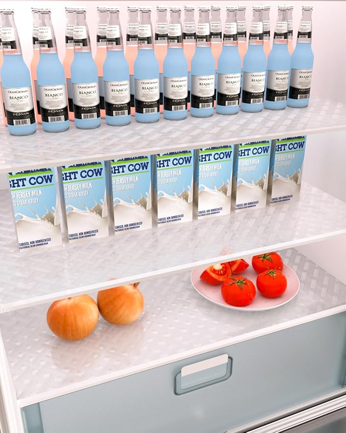 Shelf and Drawer Liner for Kitchen Cabinet, Non-Adhesive 18in x 120in Waterproof Contact Paper Refrigerator Liners Thickened Durable EVA Material Non Slip Mat for Dresser Cupboard Pantry Protector