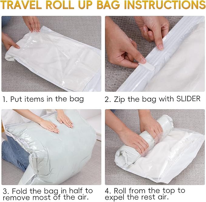 MoJoTools Large Vacuum Storage Bags with Electric Pump – 10 Pack(56×80 cm / 22×31.5 in) Space Saver Bags for Bedding, Comforters, Blankets, Clothes, Pillows, Jackets, Coats – Home Organization