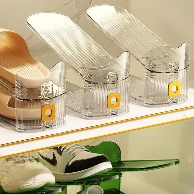 Clear Shoe Slot Organizers 20PACK Shoe Stacker Organizer for Closet Adjustable Shoes Rack Holders Zapateras Organizers