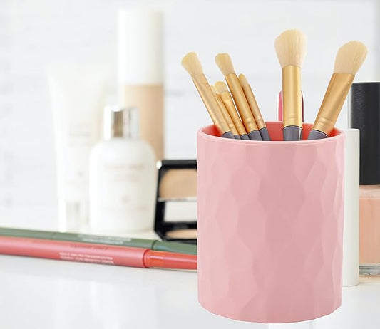 Pen Holder,Nordic Style Silicone Waterproof Pencil Holder for Desk Simple&Modern Minimalist Makeup Organizer Multifunctional Office Supplies for Home,Kids and School (Pink)