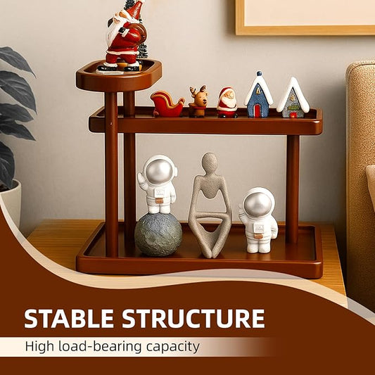 Piegricdiat Bathroom Countertop Organizer,Vanity Organizer and Storage for Cosmetic Skincare Perfume, Ideal Storage Solution for Perfumes, Cosmetics, Spices, Handmade Toys, Office Supplies. (Brown)
