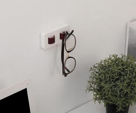 KELEQUI ZAP Wall Mount Eye Glasses Holder Spectacle Eyeglass Hanger Hanging Eyeglasses Holder for Desk Wood Sunglass Organizer Hanging Sunglasses Holder Wall Nerdy Gifts for Men Women