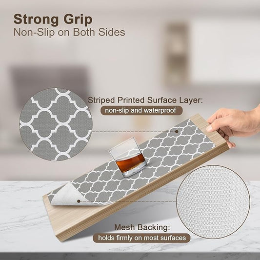 OcePor Non-Adhesive Drawer and Shelf Liner 24IN x 30FT,Non Slip Cabinet and Cupboard Liner, Kitchen Cabinet Liners for Shelves, Waterproof Drawer Shelf Liners for Cabinets/Bathroom Cupboard