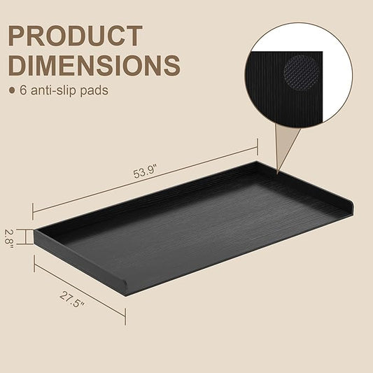 ChooChoo Washer Dryer Countertop, Laundry Room Topper for Folding Clothes and Storage, Over Machine Organizer Table, Black