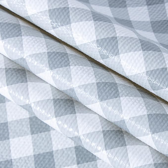 RAY STAR 18X96 Inch Shelf Liner for Kitchen Cabinets, Non-Adhesive Cabinet Liner Washable, PVC Drawer Liner for Dresser Non-Slip Bathroom (Plaid)(2 Roll)