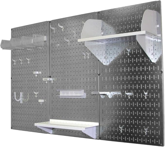 Wall Control Slotted Tool Board Workstation Accessory Kit Pegboard and Slotted Tool Board – White
