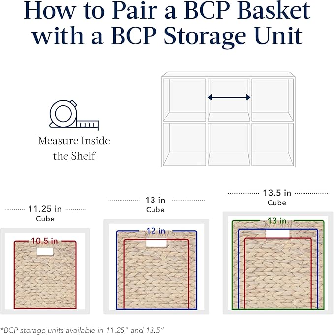 Best Choice Products 10.5x10.5in Pack of 5 Cube Storage Baskets, Water Hyacinth Multipurpose Collapsible Organizers, Handwoven Toy Storage Totes for Kids Room, Nursery & Living Room - Sage