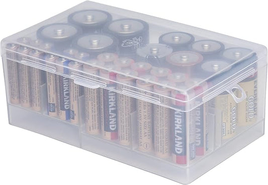 Dial Industries Battery Storage Organizer Case, 12 AAA, 12 AA, 6 C, 4 D