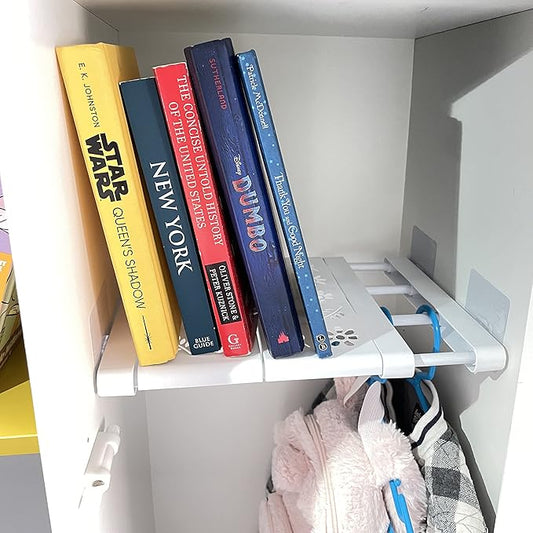 cOOva School Locker Shelf Organizer for Small Lockers, Work Accessories (1, 9.5''W/(10.25''-15.75'') L)
