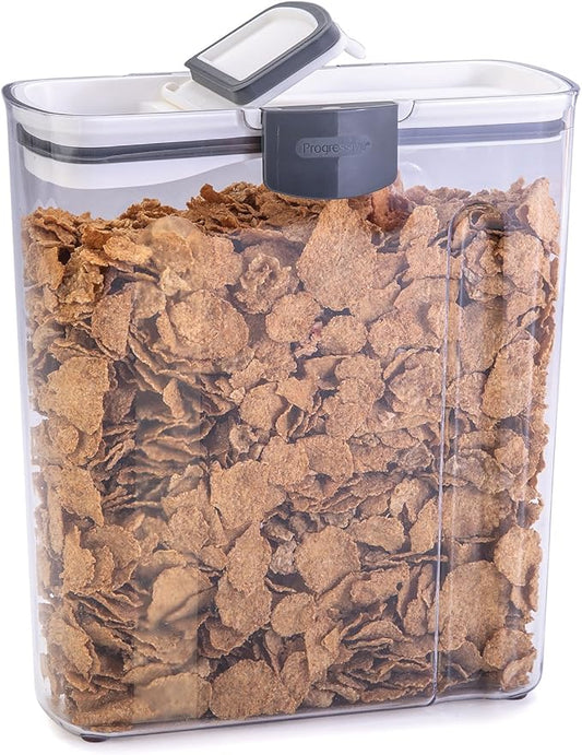 Progressive ProKeeper Cereal Storage Container, 3-Quart, Airtight Seal, Dishwasher Safe, BPA-Free Plastic (Pack of 6)