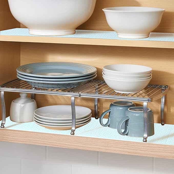 Cabinets Liner Non Slip Waterproof 12 Inch Wide X 20 Ft Non Adhesive Strong Grip Shelf Drawer Liners Anti Slip Pantry Refrigerator Shelves Mat for Bathroom Drawer Cupboard Closet