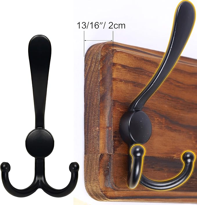 SKOLOO Rustic Large Coat Rack Wall Mount-38.6'' Long Coat Rack for Wall, Wood Coat Rack Hook, Farmhouse Coat Hanger Wall Mount for Hanging Jacket Coat