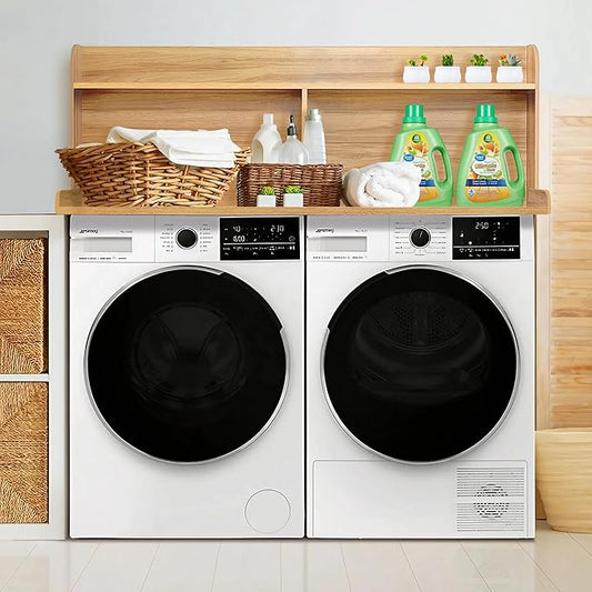 Royxen Laundry Countertop with 20“ Shelf Universal Fit, Washer and Dryer Countertop with Storage Space, Oak
